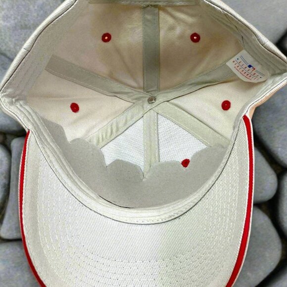 Cincinnati Reds Vintage Late '90s MLB White "Block Reds" NOS Cap - Picture 3 of 5